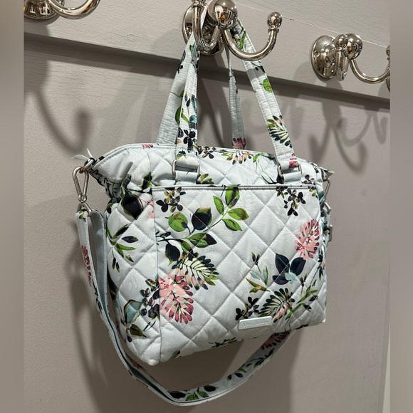 Vera Bradley Seawater Blooms Multi-Strap Shoulder Bag in Performance Twill - Picture 6 of 8